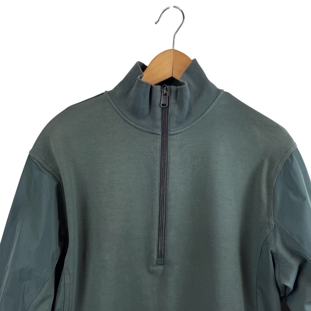 Athleta Triumph Hybrid half zip sweatshirt Bali Green Sz XS - Picture 10 of 17